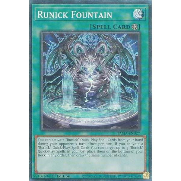 遊戯王 TAMA-EN027 神碑の泉 Runick Fountain (英語版 1st Editi...