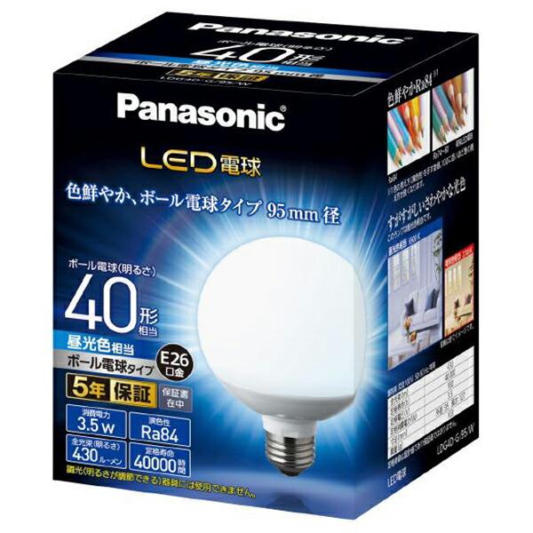 AE26 パナソニック LED電球 E26 40形 3．5W ボール電球タイプ 昼光色相当 LDG4...