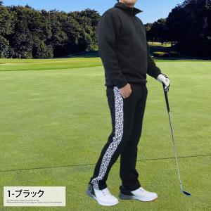 ゴルフパンツ メンズ ゴルフウェア 暖かい 裏...の詳細画像2