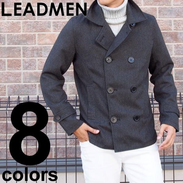 ピーコート メンズ Pコート 無地 柄 グレンチェック ツイード メルトンウール混 ショート丈 秋冬...