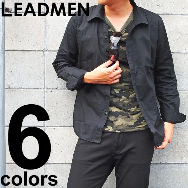 長袖シャツ メンズ 長袖 カジュアルシャツ スキッパー シャツ ドレスシャツ ブロード コットン 綿...