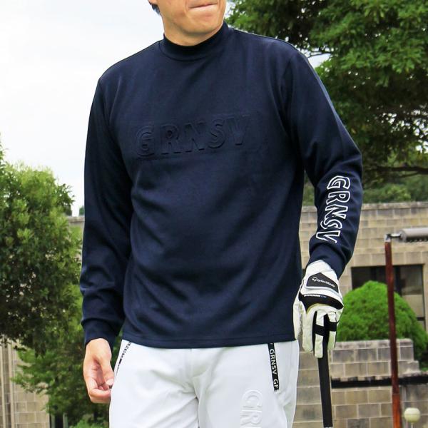 ゴルフウェア メンズ モックネックシャツ GIORNO SEVEN ジョルノセブン ハイネック トッ...