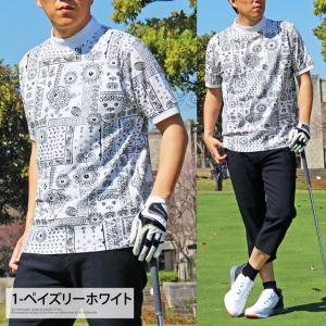 ゴルフウェア ハイネックシャツ メンズ モック...の詳細画像3