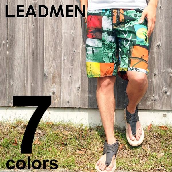 水着 メンズ サーフパンツ 海パン 海水パンツ インクジェットプリント 水陸両用