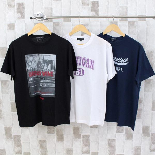 メンズ半袖Tシャツ 半袖 クルーネック ティーシャツ アメカジ ストリート ロゴプリント ミリタリー...