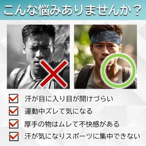ヘッドバンド ヘアバンド 汗止め メッシュ 冷...の詳細画像3