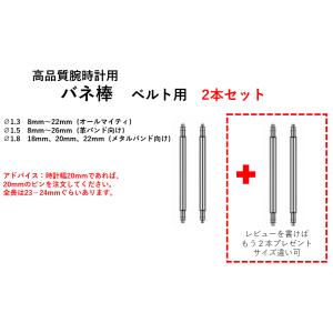 腕時計 ピン バネ棒 中留 湾曲加工 修理部品 パーツ 時計ベルト 時計バンド