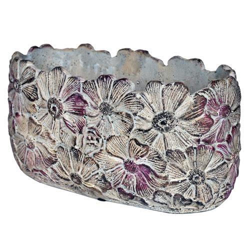 芳樹園 ペタルポット PP-6 シャビーシックなポット インスタ映え 寄せ植え 鉢 セメントポット ...