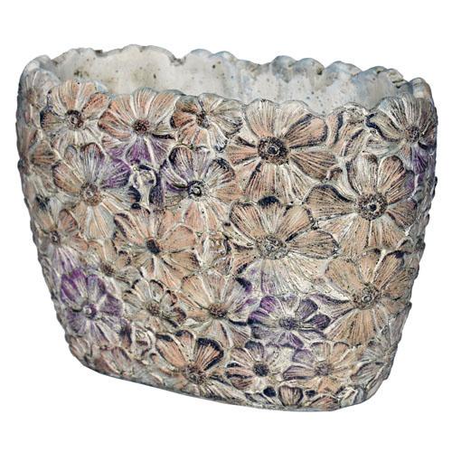 芳樹園 ペタルポット PP-8 シャビーシックなポット インスタ映え 寄せ植え 鉢 セメントポット ...