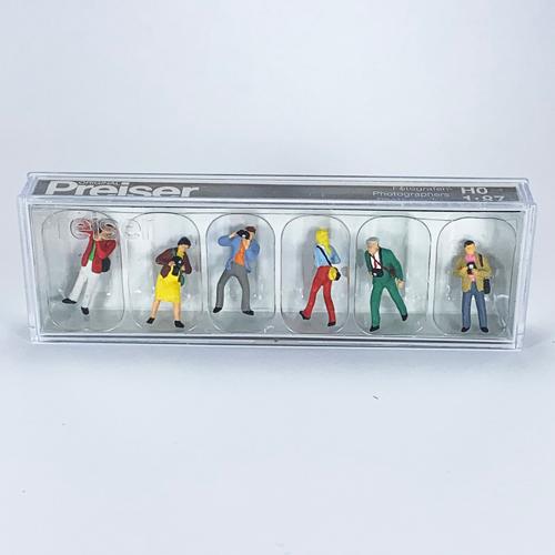Preiser 1/87 フォトグラファー6体(10089) ミニチュア ジオラマ インスタ映え フ...