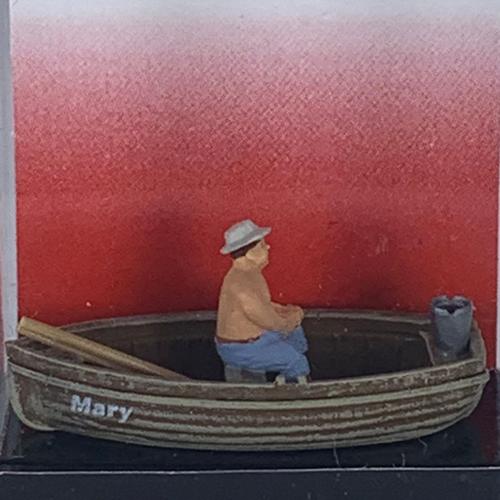 Preiser 1/87 ボートから釣りを楽しむ人(28052) ミニチュア ジオラマ インスタ映え...