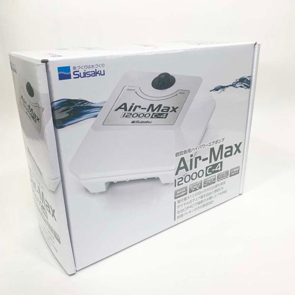 水作 Air-Max12000 C-4 エアポンプ 大吐出量 調節ダイヤル付き 4口