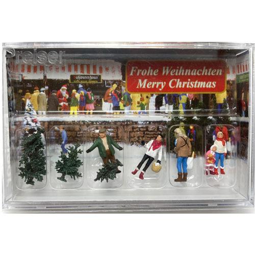 Preiser 1/87 10627 家族・クリスマスツリー ジオラマ ミニチュア フィギュア テラ...