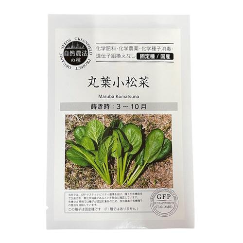 【有効期限2025/11の為大特価】タネ　種　丸葉小松菜　小袋0.5g　GFP A488　野菜 有機...