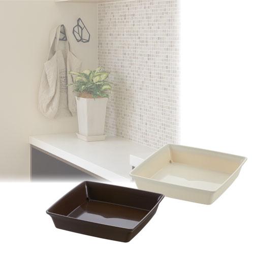 鉢皿　フォーレスクエアプレート　7号　プレート スクエア 四角 シンプル