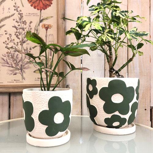 ポット　ブルーメポットC Sサイズ 鉢 シンプル オシャレ ソーサー付き