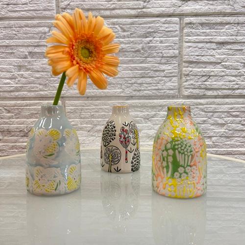 花瓶　デルキ ポーリッシュフラワーベース M FS21　一輪挿し フラワーベース 可愛い オシャレ