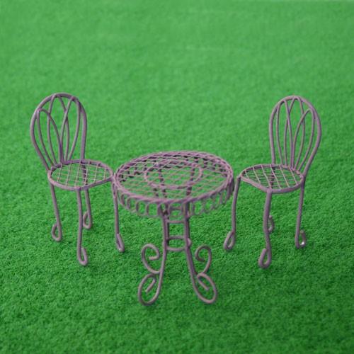 芳樹園 リトルガーデン ラウンドテーブルセット LG-002 ガーデニング オーナメント ミニチュア...