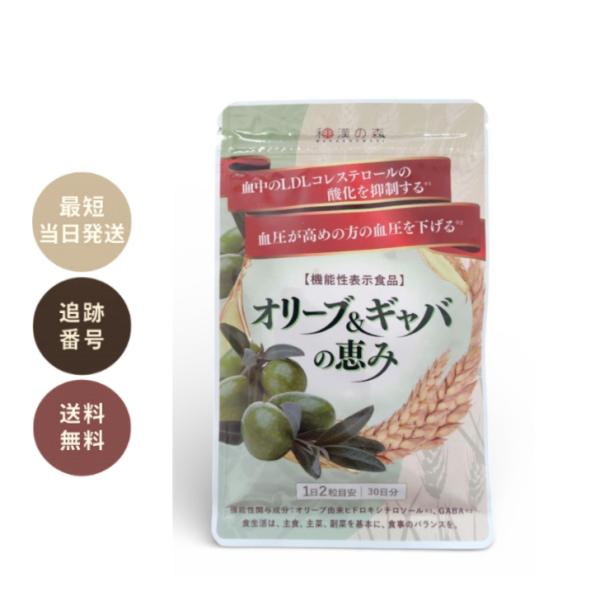 和漢の森 オリーブ&amp;ギャバの恵み 60粒 機能性表示食品 血圧 悪玉コレステロール