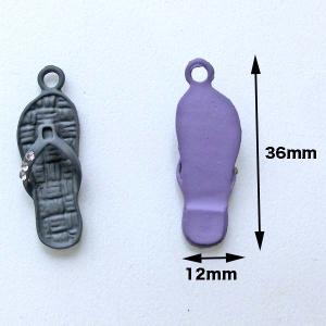 36mm ストーンサンダル チャーム パーツ ...の詳細画像1