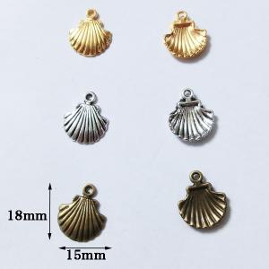 18mm シェル 貝 チャーム パーツ ハンド...の詳細画像1
