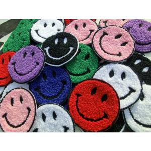全7色 カラフル ニコちゃん パイル地 スマイル にこちゃん ワッペン