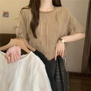 トップス レディース 夏 春 半袖 レース レースブラウス レース