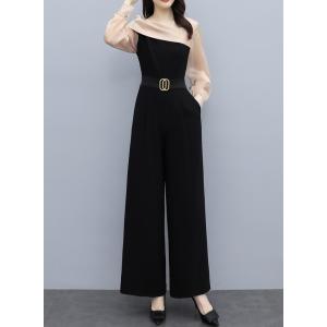 パンツドレス かっこいい オールインワン レディース パーティードレス