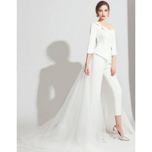 一部 ウエディングドレス カラードレス 白 黒 パンツドレス