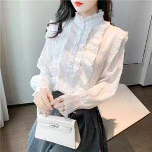 ブラウス+白+フリル+高級（レディーストップス）の商品一覧 