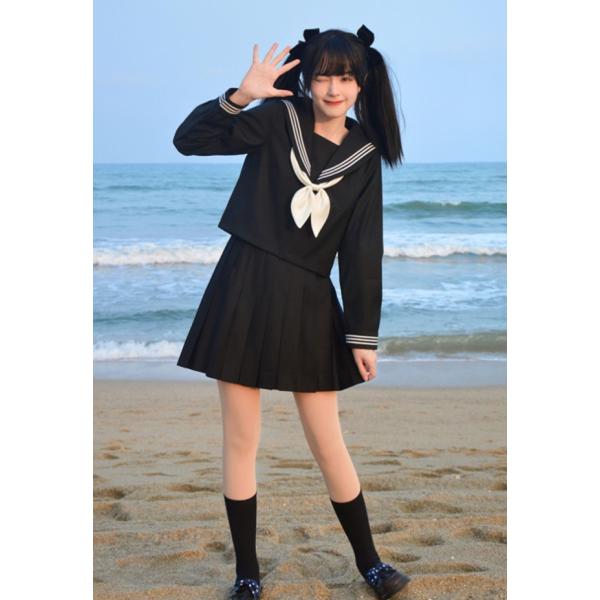 セーラー服 高校 制服 セット 女子高生 制服スカート 学生服 女子 長袖 プリーツスカート ミニ ...