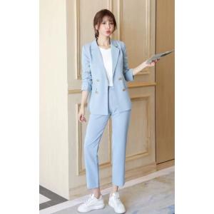 セットアップ パンツスーツ ストライプ シック テーラードジャケット
