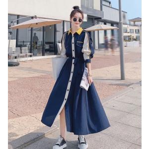 美品 ラルフローレン 袖刺繍 シャツワンピース ストライプ ベルト マキシ丈 4 ベルテッド ストライプド コットン シャツドレス （ロング