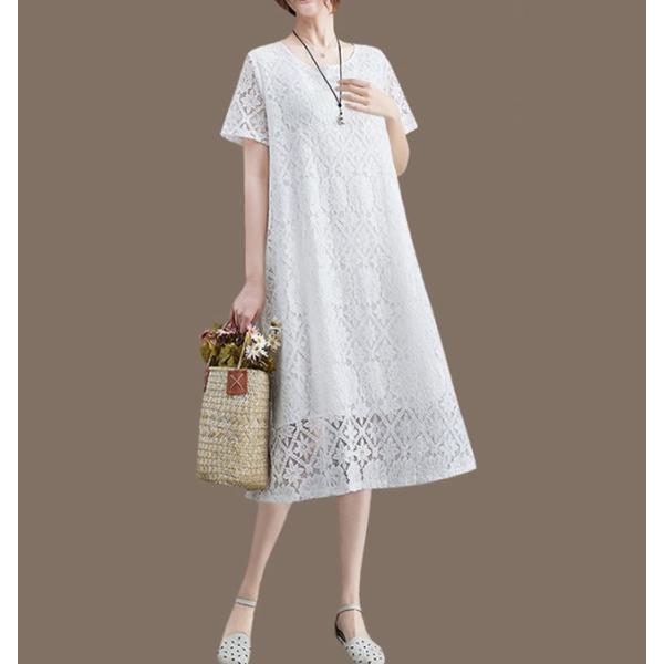 パーティードレス 結婚式 お呼ばれドレス 50代 40代 30代 ワンピースドレス 袖あり 半袖 長...