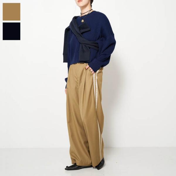 (SALE 50%OFF) シニョン / シニヨン CHIGNON  ダブルライン ワイドパンツ ボ...