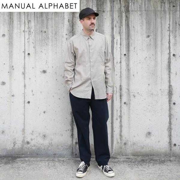 マニュアルアルファベット MANUAL ALPHABET ジャージー テーパードパンツ メンズ ボト...