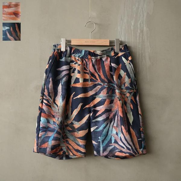 マニュアルアルファベット MANUAL ALPHABET フラワープリント ショートパンツ メンズ ...