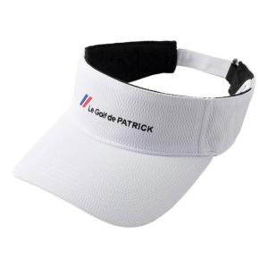 パトリック PATRICK SUNVISOR ゴルフウェア WHITE ホワイト 白 ロゴ 帽子 サンバイザー ゴルフ スポーツ 吸汗 ロングシーズン ユニセックス 撥水 222-720｜leap-town