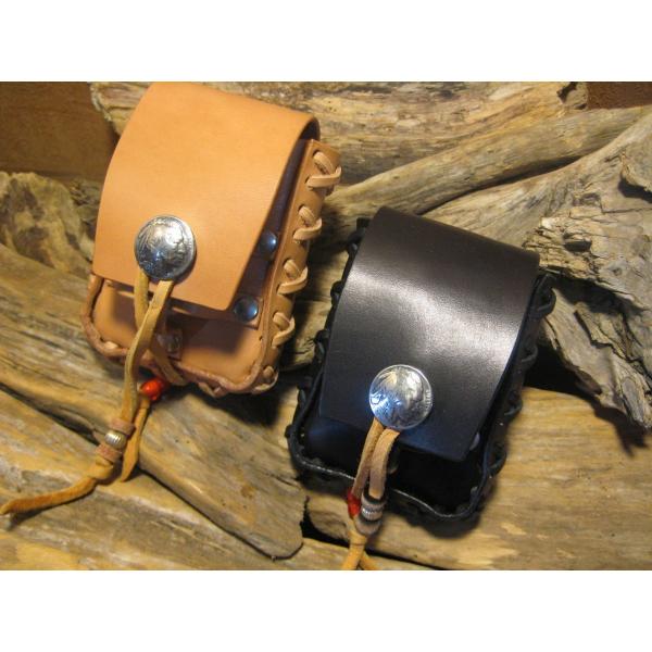 GRANDZERO  タバコ・ジッポケース（コンチョ）  オリジナル栃木レザー使用