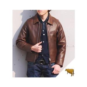 革ジャン メンズ 襟付きシングルライダース 牛革 Xs 6l 05 Kawajan85 革製品専門店レザーハウス 通販 Yahoo ショッピング