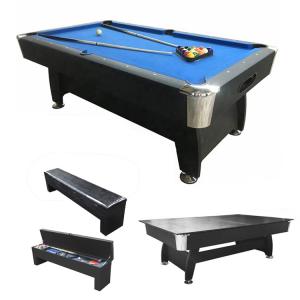 ビリヤード台 テーブル 業務用 家庭用 7フィート 2in1 ボールリターン ポケット JBS Puma ピューマ ブラック テーブルトップ、収納ベンチ付き