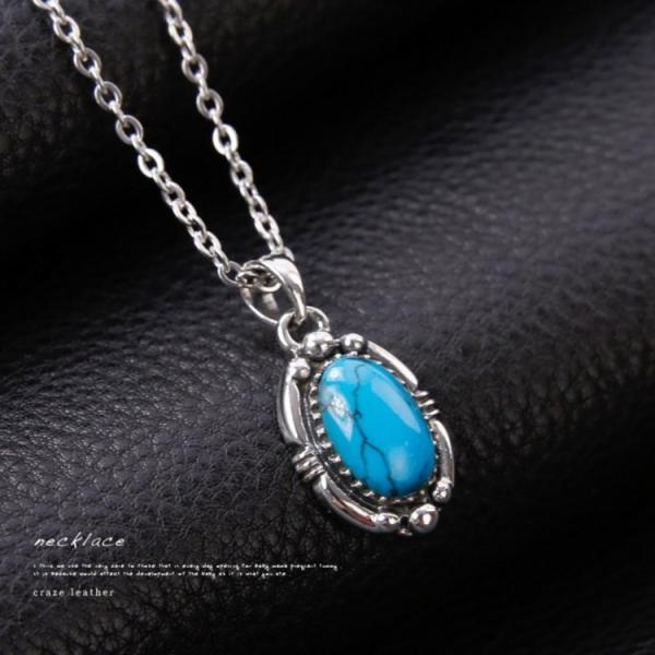 シルバー925 ネイティブジュエリー ターコイズペンダント シルバーネックレス