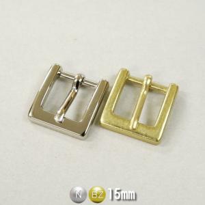 時計尾錠 角 15mm ニッケル/ブラス 1ヶ...の詳細画像1