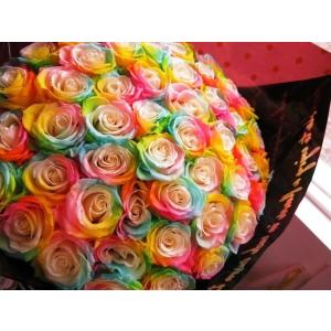 プロポーズ バラ 108本 花束 レインボーロ...の詳細画像3