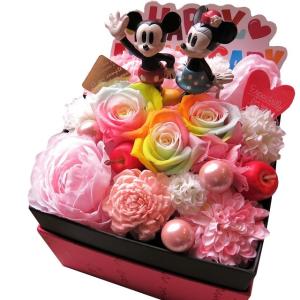 プリザーブドフラワー 結婚祝い 結婚記念日 妻 嫁 両親 女性 友人 ディズニー フラワーギフト ミッキー ミニー