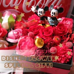 クリスマス プレゼント ディズニー フラワーギフト 箱開けてスマイル ボックス入りプリザーブドフラワー ミッキー ミニー　