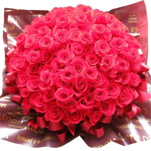 プリザーブドフラワー 記念日 お祝 妻 嫁 両親 女性 友人 サプライズ プロポーズ 赤バラ108本使用 クリアーケース付き あすつく