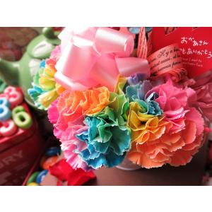 母の日 キティ入り 花 レインボーカーネーショ...の詳細画像2