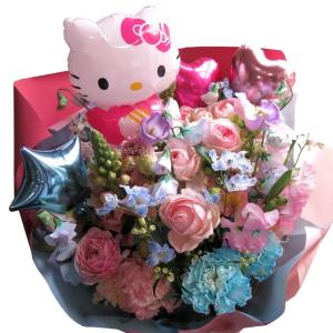 送料無料 Q-FLA ハローキティ ブーケ ぬいぐるみ 9本 SNRO-02 kb048