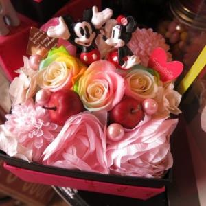 クリスマスプレゼント 花 ディズニー フラワーギフト 箱開け...